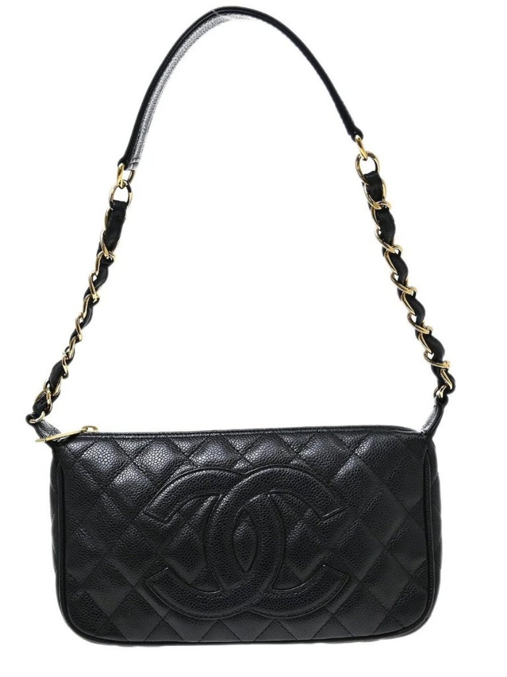 Chanel Black Calfskin Hobo Handbag NQ11747